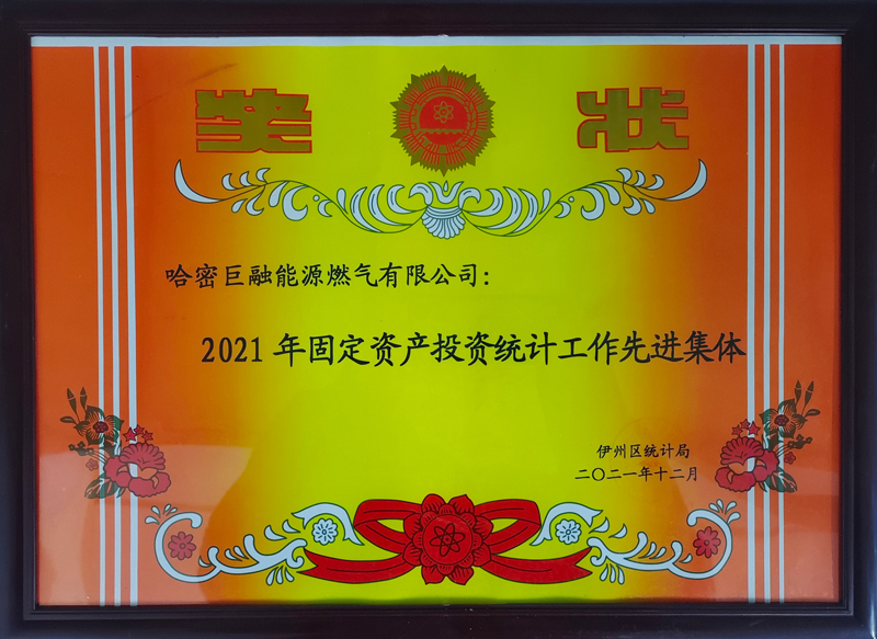 2021年固定資產投資統計工作先鋒集體